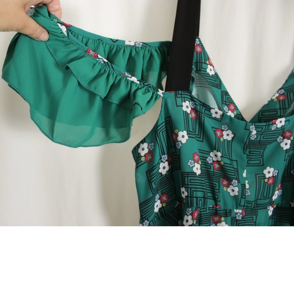 NWT Eloquii Floral Off Shoulder Top Size 18 - Picture 9 of 11